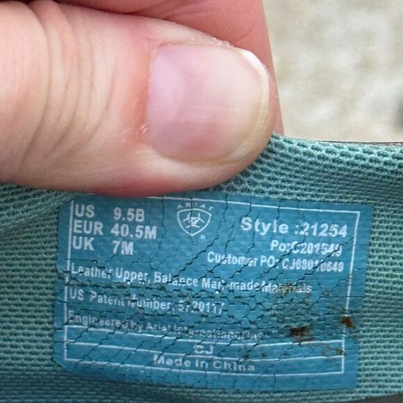 ARIAT Mary Jane Shoes Womens Size 9.5 Brown Metallic Leather Strap Perforated - Picture 7 of 9